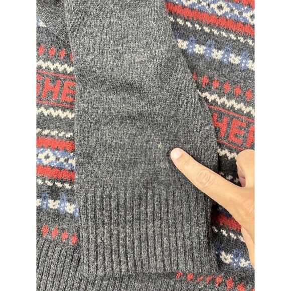VTG Fisherman Out of Ireland XL Wool Sweater Cardigan Fair Isle Nordic Lambswool - Picture 11 of 13